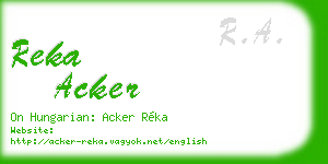 reka acker business card