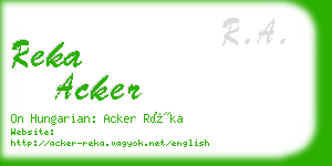 reka acker business card